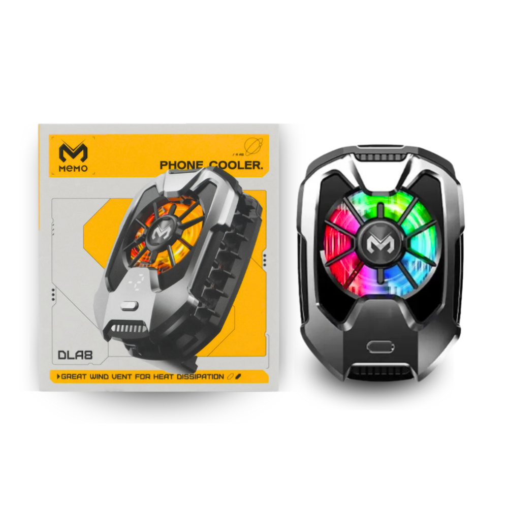 Memo DLA8 Cooling Fan For Gaming / Streaming – Magnetic Cooler Fan